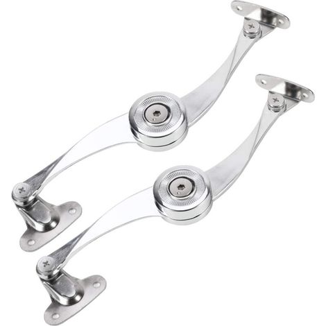 (Paquete de 2) Bisagra de soporte plegable, bisagras para puertas de armario, kit de amortiguador de cierre suave para bisagras de soporte de tapa (1/3)