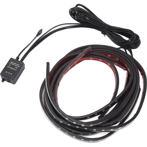 Kit Éclairage Auto LED Souterrain RGB Bluetooth, Commande Vocale et Télécommande, 4 Pièces, Application, Néon de Châssis, Éclairage d'Ambiance (1/5)