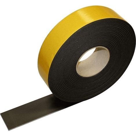 Door and window seal, foam sealing tape, gasket tape, black compression tape 50 mm (W) x 3 mm (D) x 10 m (L) black (1/5)