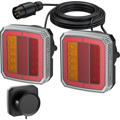 luci posteriori per rimorchio 40 LED magnetiche 7 pin IP65 E9 E57 12-30v camion caravan (1/5)