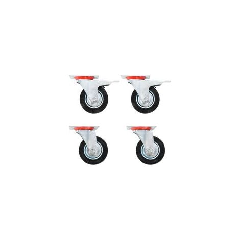 4 Lenkrollen, 100 mm - Crezuo (1/4)