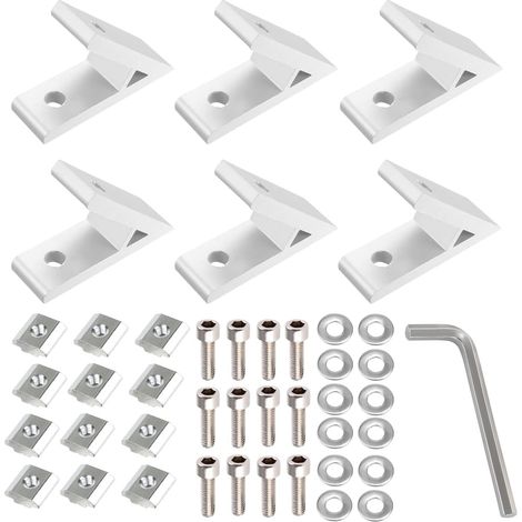 Degrés Support d'Angle en Aluminium pour Profilés 3030 Degrés Accessoires D'angle De Profilé En Aluminium Connecteur de Réparation 45 Degrés 6pcs (1/5)
