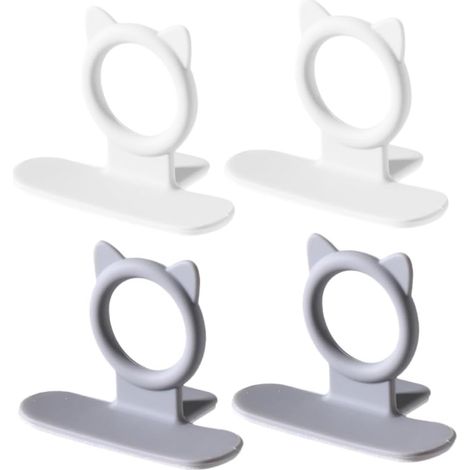 4 pièces Poignée Abattant Wc Adhésive Levier de Lunette Wc Décoratif Installation Rapide sans Perçage Hygiène Pratique pour Salle de Bain Accessoire
