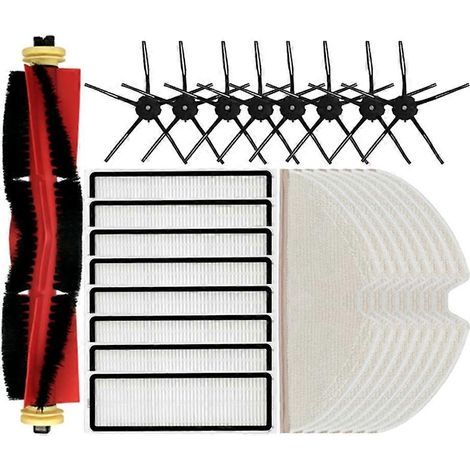 Pour Roborock S5 / Max S6 / MaxV S6 Pure / E4 E5 / S51 S52 / S55 Main Side Brosse Filtre Serpillière Cloth (1/5)