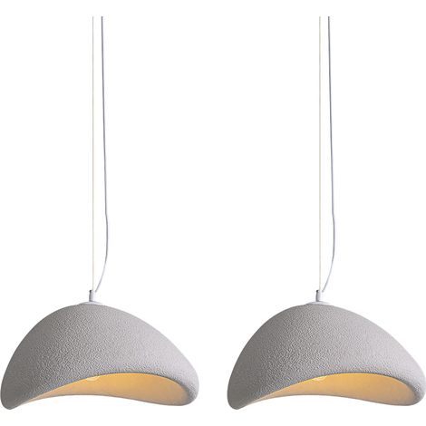 2X Lámpara De Techo De Interior Personalizada Y Creativa 40CM Lámpara Colgante Retro E27, Lampara Techo Moderna Gris (1/5)