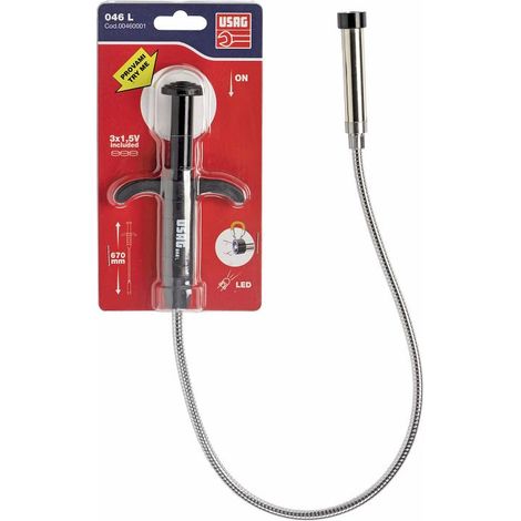 USAG 046 L ARTIGLIO PINZETTA SONDA FLESSIBILE CALAMITATA CON LUCE LED MAGNETICO (1/4)