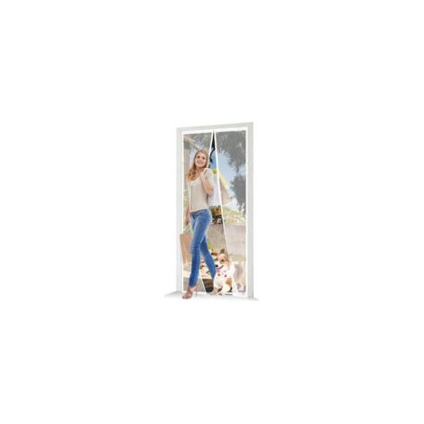 Mosquitera magnética para ventanas y puertas de 90x210 cm – Hilo de nailon resistente al desgarro – Cierre automático con imanes grandes – Fácil instalación