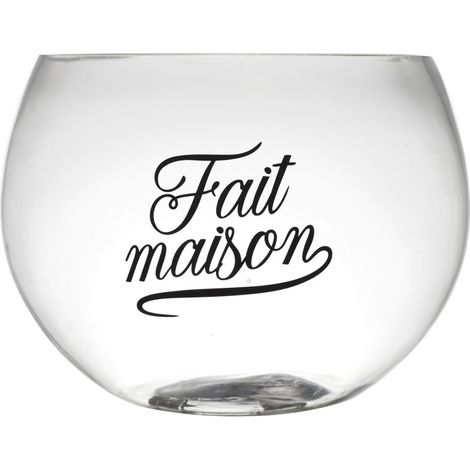 Saladier à cocktail en verre avec louche en plastique - Transparent - 6,6L - Livraison gratuite