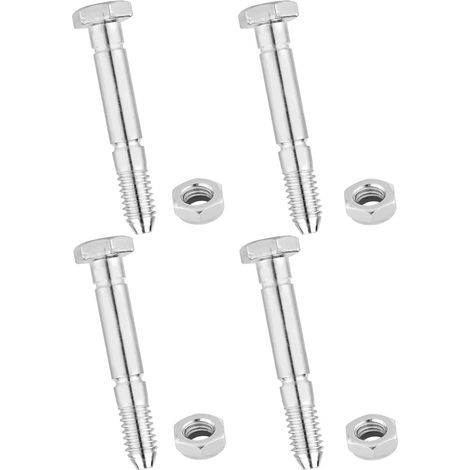 4 Pièces - Boulon De Cisaillement - Écrou De Cisaillement - Pour Souffleuse À Neige Ariens - Acier Robuste - Argent - 5,4x1,3x1,2cm (1/5)