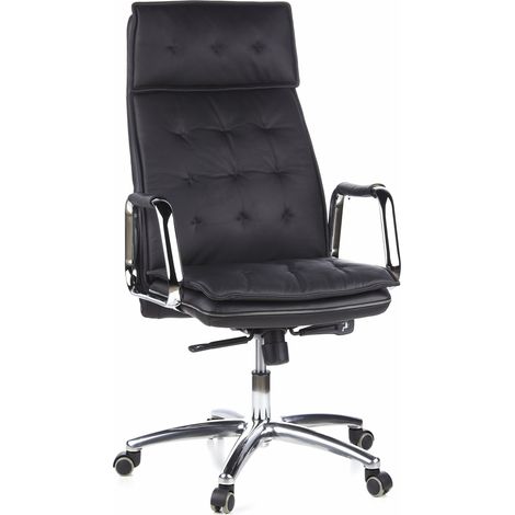 Bürostuhl / Chefsessel VILLA 20 Nappaleder schwarz hjh OFFICE (1/5)