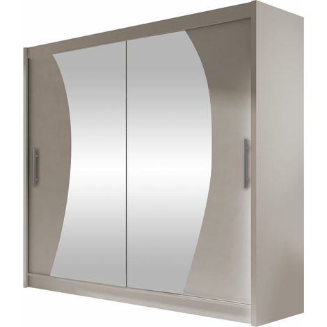 Armario Closico Pallor IX, Cachemira, 215x180x58cm, Puertas de armario: Correderas, Número de estantes: 5
