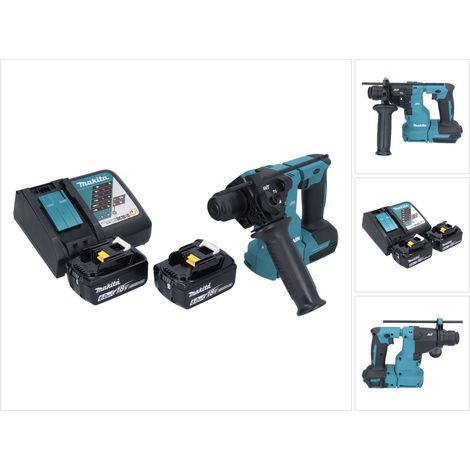 Makita DHR 183 RG marteau perforateur sans fil 18 V 1.7 J SDS plus brushless + 2x batteries 6.0 Ah + chargeur
