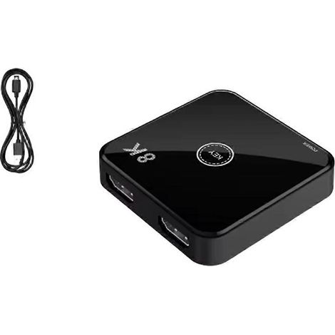 Commutateur compatible HDMI 8K 60 Hz, transmission bidirectionnelle à 2 ports, commutateur/distributeur bidirectionnel compatible HDMI I 2.1 (1/5)