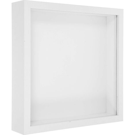 Cadre de présentation de fleurs en relief/cadre de présentation de fleurs séchées/support de rangement, 22,00 x 22,00 x 4,50 cm, pour la décoration, 1 pièce. (1/5)