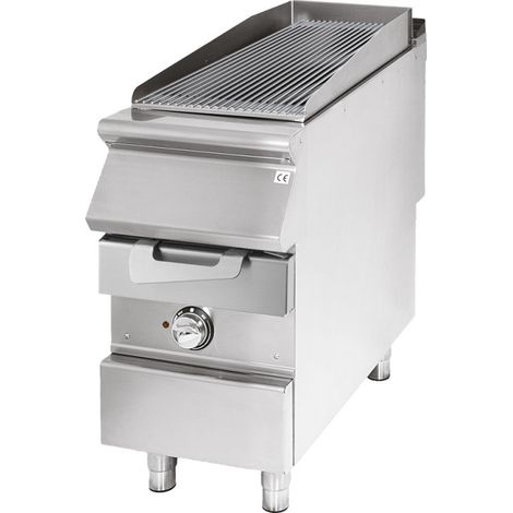 Grillade électrique, zone de cuisson en inox, viande/poisson 400x730x870 mm - VIRTUS