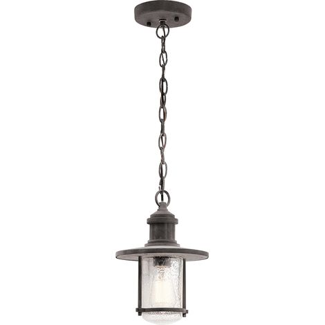 Lampada sospensione esterna retro zinco E27 60W Riverwood (1/5)