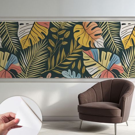 Carta da parati adesiva - lavabile - decorazione murale - per cucina - pellicola decorativa Energia tropicale 250x104 cm (1/5)