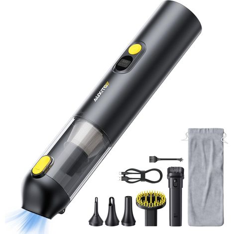Aspirateur à Main sans Fil,Aspirateur Voiture Puissant 24000pa 30 Minutes d'autonomie,4 en 1 Aspirateur De Voiture avec Brosse pour Animaux,Mini Aspirateur pour Voiture,Maison,Bureau (1/5)