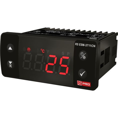 Contrôleur de température Marche/Arrêt, 24 V, 1 sortie Relais, 1 entrée CTN, 77 x 35mm ( Prix pour 1 )