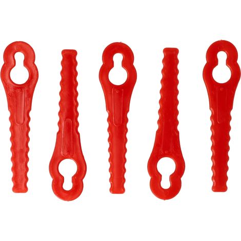 vhbw 5x Blade Replacement for Güde 58586 for Cordless Strimmer - Cutter Blades Red, plastic (1/4)