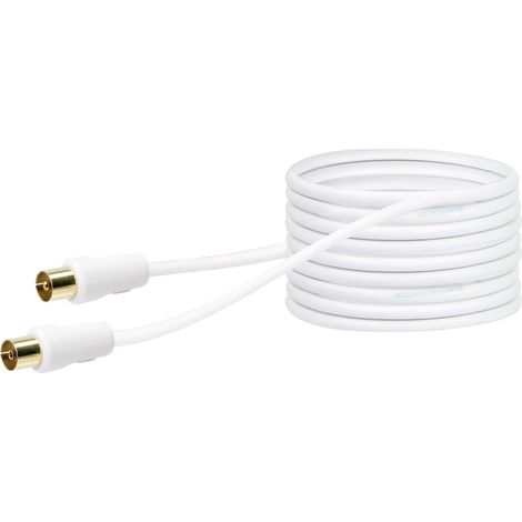 Schwaiger Koaxialkabel 10 Meter, weiß Elektrische Kabel & Leitungen