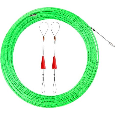 50 m Electrician Needle, Electric Wire Pull Needle with 2 Guide Springs, Electric Cable Diameter 4 mm for Installation of Floor Ducts (1/5)