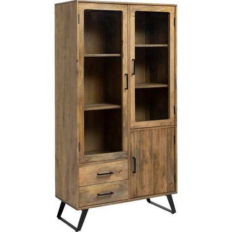Vitrine Haute en bois de de manguier Joy (1/5)