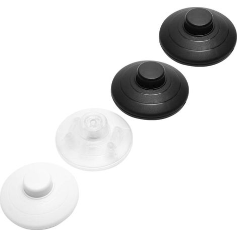 Interrupteur à Pied Rond pour Lampe Led, Lot de 4 en Pp Commande Marche-arrêt, Usage Manuel Pied, pour Bureau et Éclairage Domestique (1/5)