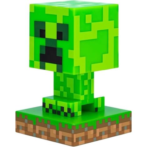 Lampada da tavolo 3D Creeper di Minecraft - Luce notturna - Alta 12 cm, a batteria, decorazione per sala giochi, verde (1/5)