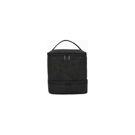 Boîte de rangement pour nail art avec compartiment pour vernis à ongles et plateau de séchage, 23,5 × 25 × 20 cm, noir (1/5)