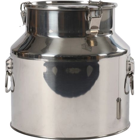 Botella de leche antigoteo, de acero inoxidable, gran capacidad, color plata. (1/2)
