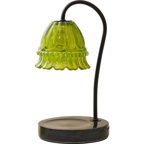 Elektrischer Kerzenwärmer, Dekolampe, Kerzenschmelzlampe, Wachswärmer für Duftkerzen, Grün
