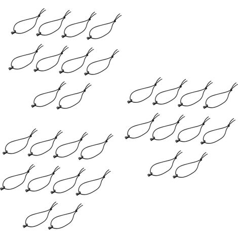 Clip De Sangle De Stockage Ceinture avec Pochettes Corde Élastique De Camping Support De Navigation De Voiture Accessoires Crochet Corde Élastique Évent Black Nylon (1/5)