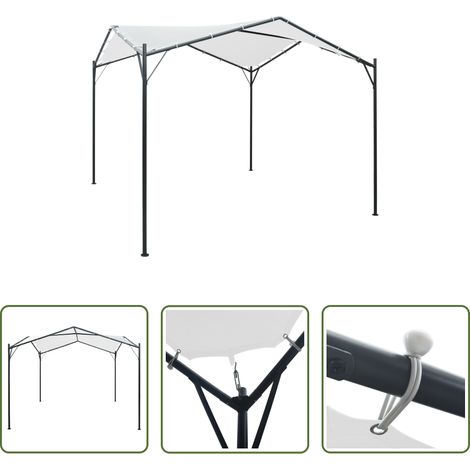 Außenbereich - Pavillon 3x3x2,6 m Weiß 180 g/m² (1/5)