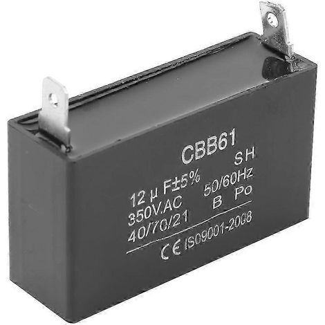 Condensateur CBB61 pour générateur à essence, démarrage de moteur de climatisation, 350 V CA, 12 µF (1/5)