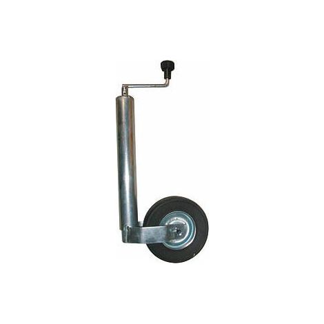 Maxter – Roue jockey 60 mm – Capacité 280 kg – Tube circulaire robuste – Galet plein 225 x 65 mm pour terrains accidentés (1/2)