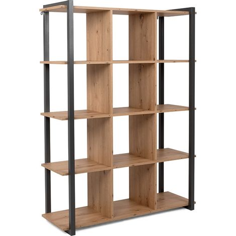 CALICOSY - Bibliothèque Industrielle 12 cases H145 cm - DENVER (1/5)