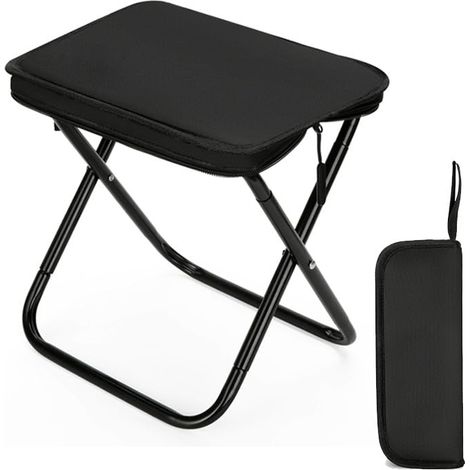 Mini-Klappstuhl für den Außenbereich, faltbarer Campinghocker, Mini-Campingstuhl mit Tragetasche mit Reißverschluss, zum Angeln, Camping, Reisen, Wandern, Strand, Grillen