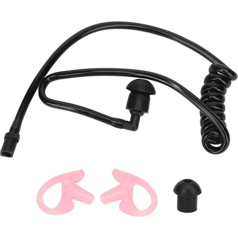 Tube Acoustique Enroulé pour Micro Casque Radio 2 Voies avec Embouts Roses pour Motorola, Kenwood, Icom - Remplacement (1/5)