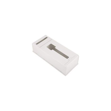 Dispenser per sacchi della spazzatura in plastica robusto e salvaspazio con coperchio apribile, ideale per la cucina (Bin Bag Box - White) - Crezuo