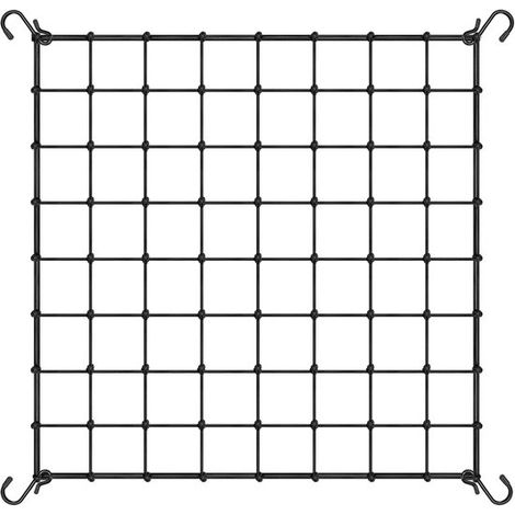 1 Filet pour plantes grimpantes, élastique, 120 x 120 cm, maille 10 x 10 cm, avec 4 crochets, jardin (1/5)