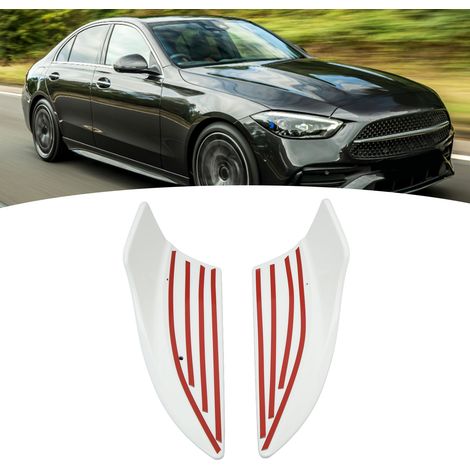 Frontstoßstangenspoiler im Brabus-Stil (Paar, je einer pro Seite) für Mercedes-Benz C-Klasse W206 AMG-Line C43 ab 2021, Perlweiß (1/5)
