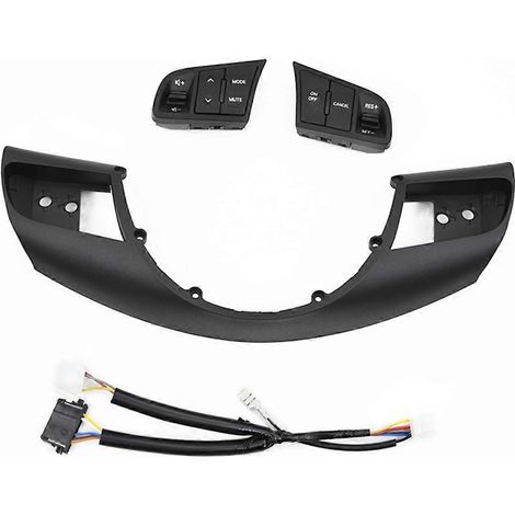 Botón de control de audio del volante para coche, interruptor de control de crucero con marco para Soul Forte 2014-2017 (1/5)