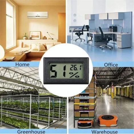 Digitales Thermometer mit schwarzem LCD-Display, stoßfestem ABS-Gehäuse, präziser elektronischer Wassertemperaturmessung (1/5)