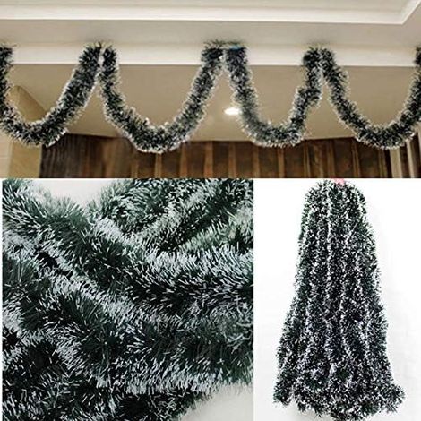 10Pcs 200 x 9 cm Guirlandes Noel Sapin Decoration Chambre Suspendus Guirlandes de Sapin Vert Fonce Noir,AAFGVC