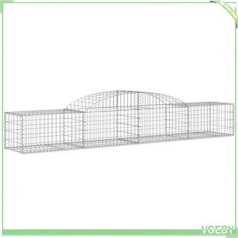 Panier de gabion arqué - FAFEICY - 153512 - 300x50x40/60 cm - fer galvanisé - fil 3,5 mm (1/4)