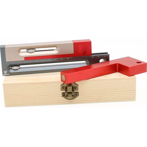 JF15 Kerfmaker Version améliorée – Ajusteur de fente de scie à table en alliage d'aluminium de 18 cm, bloc de mesure à mortaise et tenon pour le travail du bois (1/5)