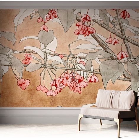 Selbstklebend Tapete - abwaschbar - Arbeitszimmer - Esszimmer- Top Qualität Blumenharmonie 312x219 cm (1/5)