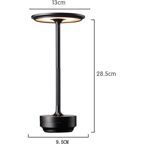 Lampe de table LED pour restaurant ou bar, ambiance rétro, tactile, rechargeable par USB, veilleuse (1/5)