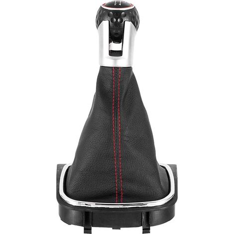 Dust cover for the gearshift lever of the Volkswagen Golf, accessory for modified gearshift levers, black and red, 6-speed, one-piece.--DTEKGAZ (1/4)